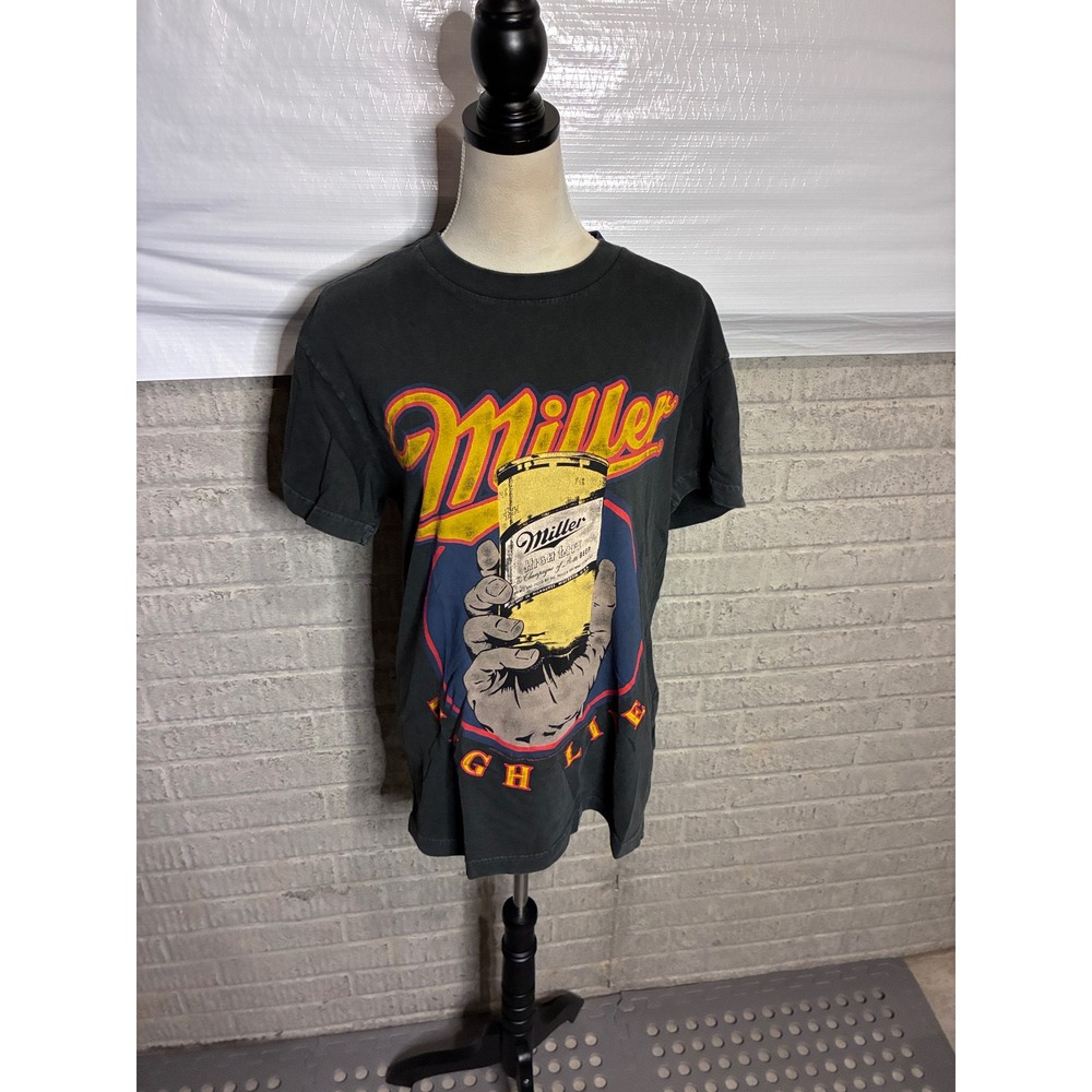 Abercrombie & Fitch Miller High Life Graphic Relaxed Soft Tee Faded Black Medium